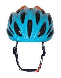 Kask rowerowy FORCE BULL HUE, niebiesko-pomarańczowy L-XL