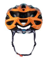 Kask rowerowy FORCE BULL HUE, niebiesko-pomarańczowy L-XL