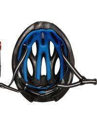 Kask rowerowy FORCE BULL HUE, niebiesko-pomarańczowy L-XL