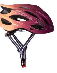 Kask rowerowy FORCE BULL HUE, fioletowo-morelowy S-M