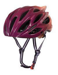 Kask rowerowy FORCE BULL HUE, fioletowo-morelowy S-M