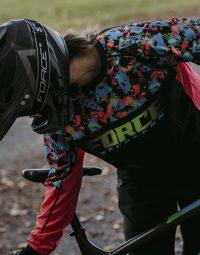 Koszulka z długim rękawem FORCE RECKLESS, czarno-różowo-fluo 3XL