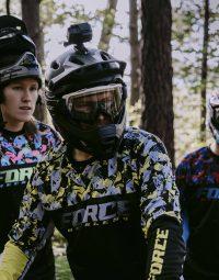Koszulka z długim rękawem FORCE RECKLESS, czarno-żółto-szara XXL