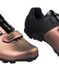 Buty rowerowe FORCE VIRTUOSO GRAVEL, czarno-brązowe 45