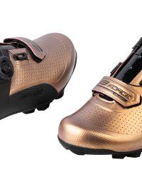 Buty rowerowe FORCE VIRTUOSO GRAVEL, czarno-brązowe 45