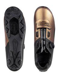 Buty rowerowe FORCE VIRTUOSO GRAVEL, czarno-brązowe 45