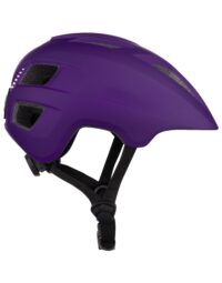 Kask dziecięcy FORCE ZEBU ze światłem, fioletowy L-XL