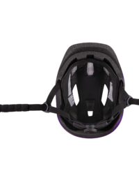 Kask dziecięcy FORCE ZEBU ze światłem, fioletowy L-XL