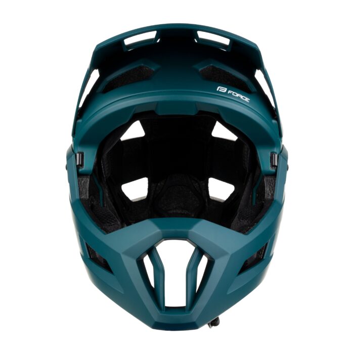 Kask FORCE VENOM downhill, turkusowy, S-M