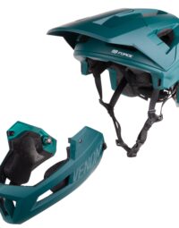 Kask FORCE VENOM downhill, turkusowy, S-M