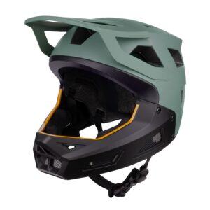 Kask FORCE DROP downhill, zielono-czarny L-XL