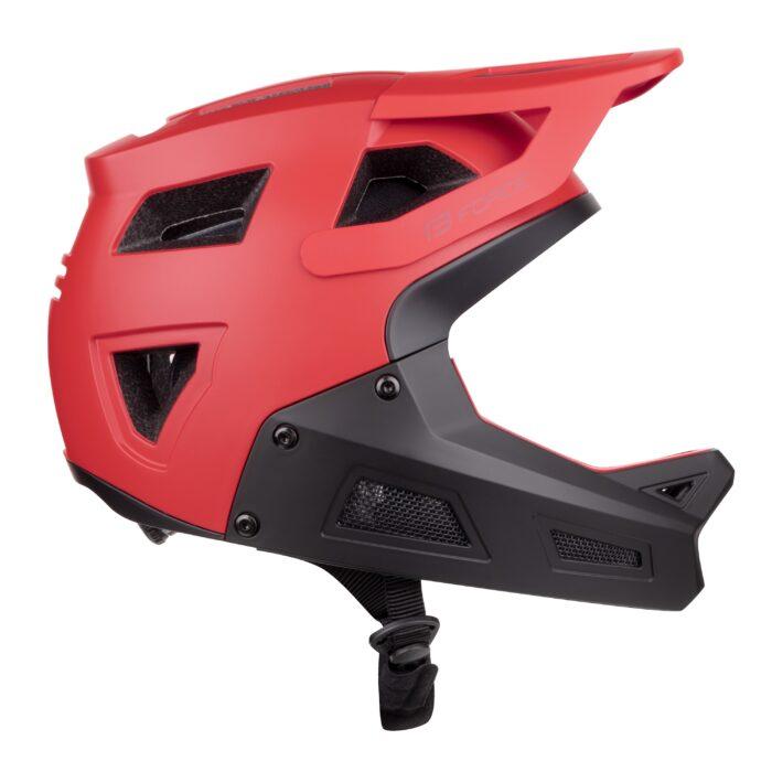 Kask FORCE DROP downhill, czerwono-czarny S-M
