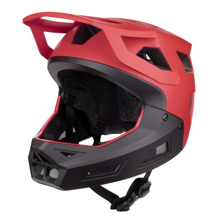 Kask FORCE DROP downhill, czerwono-czarny S-M
