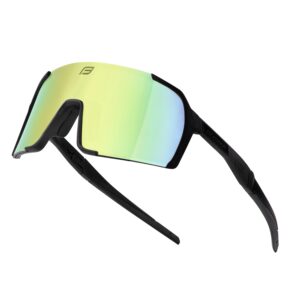 okulary przeciwsłoneczne FORCE GLARE, czarne, z żółtymi lustrzanymi szkłami