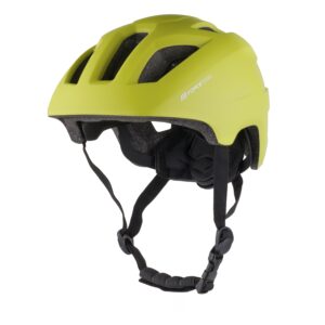 Kask FORCE ZEBU z lampką, kolor limonkowy, rozmiar XS–S