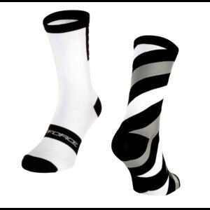 skarpety FORCE SLANTED, black-white L-XL/42-46